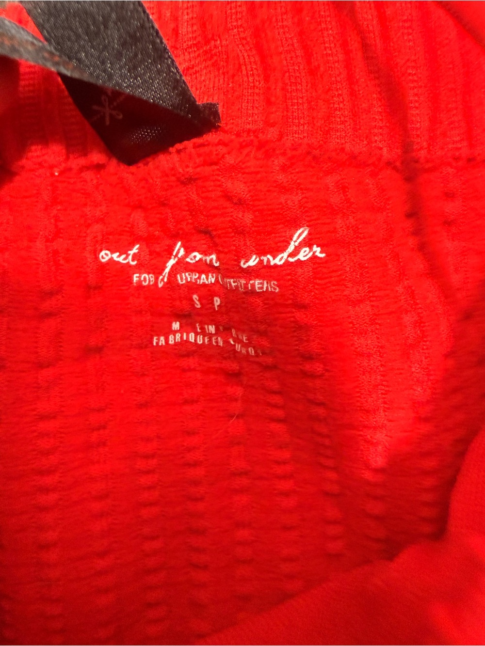 Out From Under Red Ribbed One-Piece Swimsuit - Picture 4 of 5